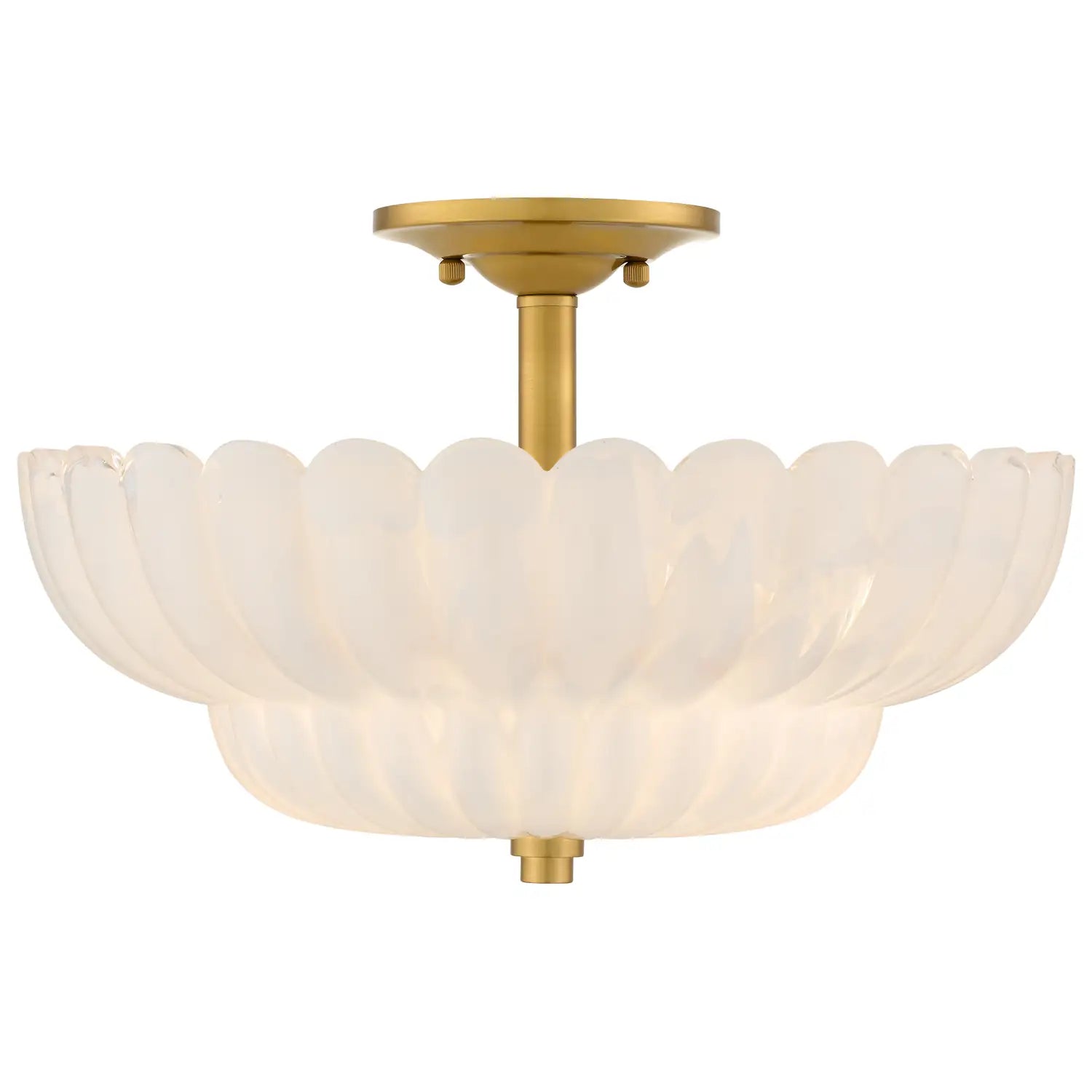 QUOIZEL, WHITECAP SEMI-FLUSH MOUNT, SEMI FLUSH MOUNT LIGHT