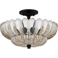 QUOIZEL, WHITECAP SEMI-FLUSH MOUNT, SEMI FLUSH MOUNT LIGHT