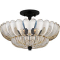 QUOIZEL, WHITECAP SEMI-FLUSH MOUNT, SEMI FLUSH MOUNT LIGHT