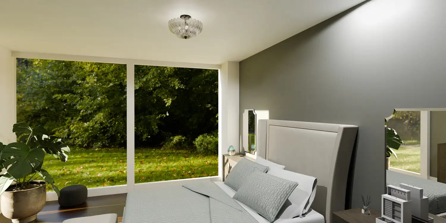QUOIZEL, WHITECAP SEMI-FLUSH MOUNT, SEMI FLUSH MOUNT LIGHT