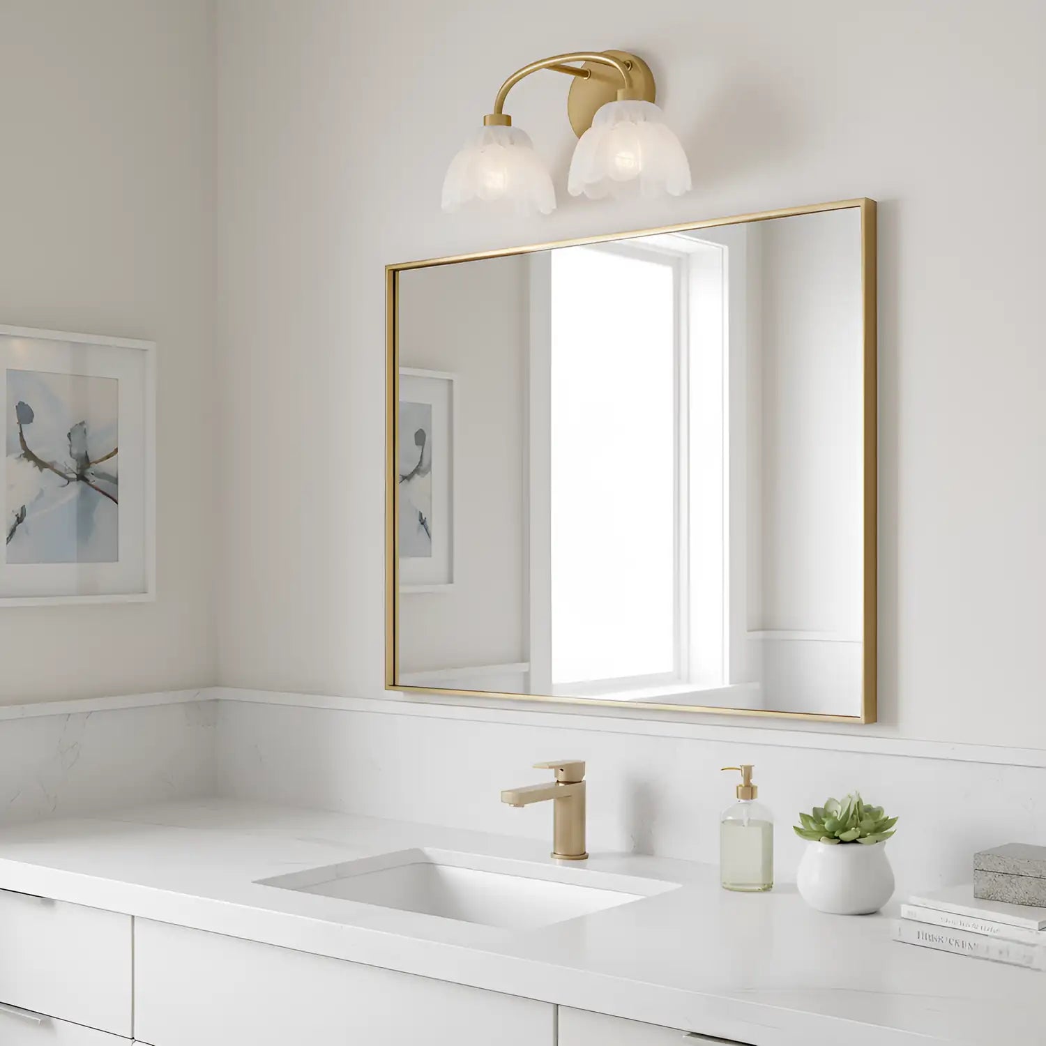 QUOIZEL, WHITECAP BATH LIGHT, BATH VANITY LIGHT