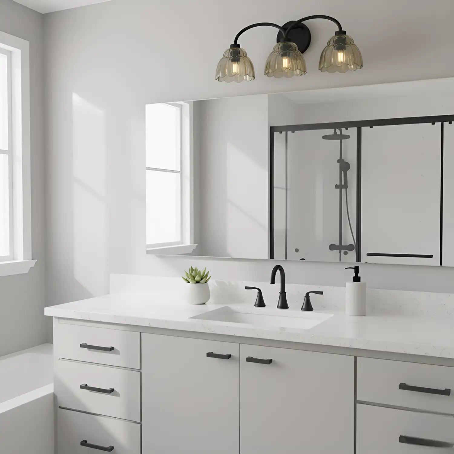 QUOIZEL, WHITECAP BATH LIGHT, BATH VANITY LIGHT