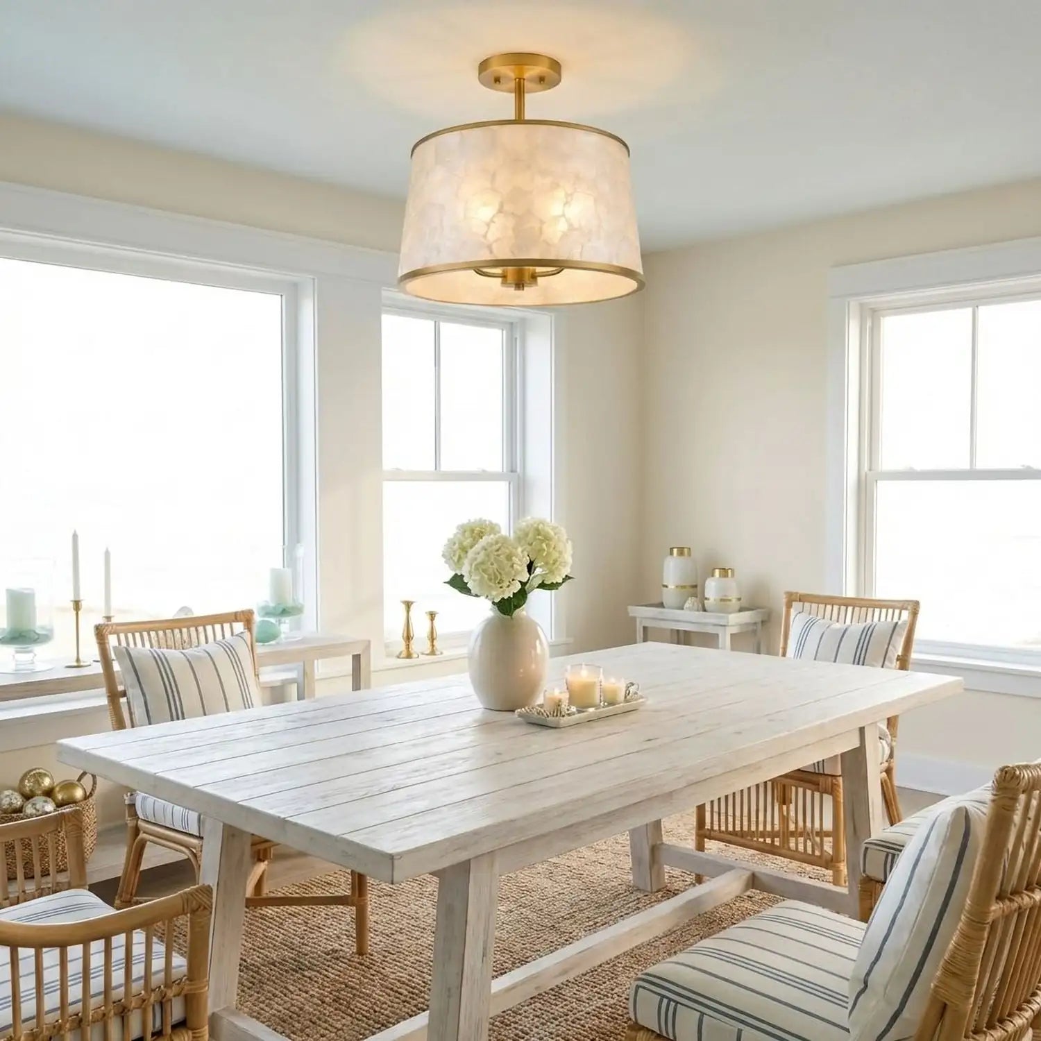 QUOIZEL, WINDLEY SEMI-FLUSH MOUNT, SEMI FLUSH MOUNT LIGHT