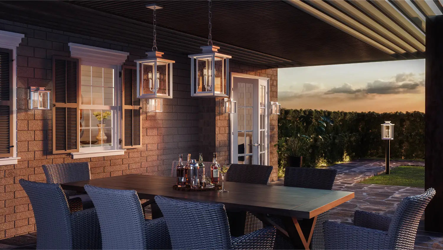 QUOIZEL, WAKEFIELD OUTDOOR LANTERN, OUTDOOR CEILING LIGHTS