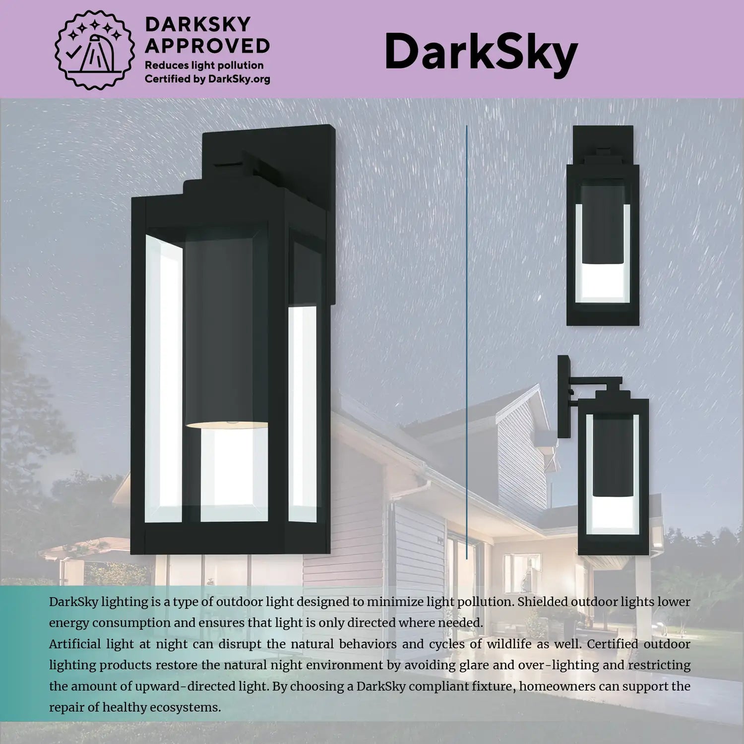 QUOIZEL, WESTOVER OUTDOOR LANTERN DARK SKY, OUTDOOR WALL LIGHTS
