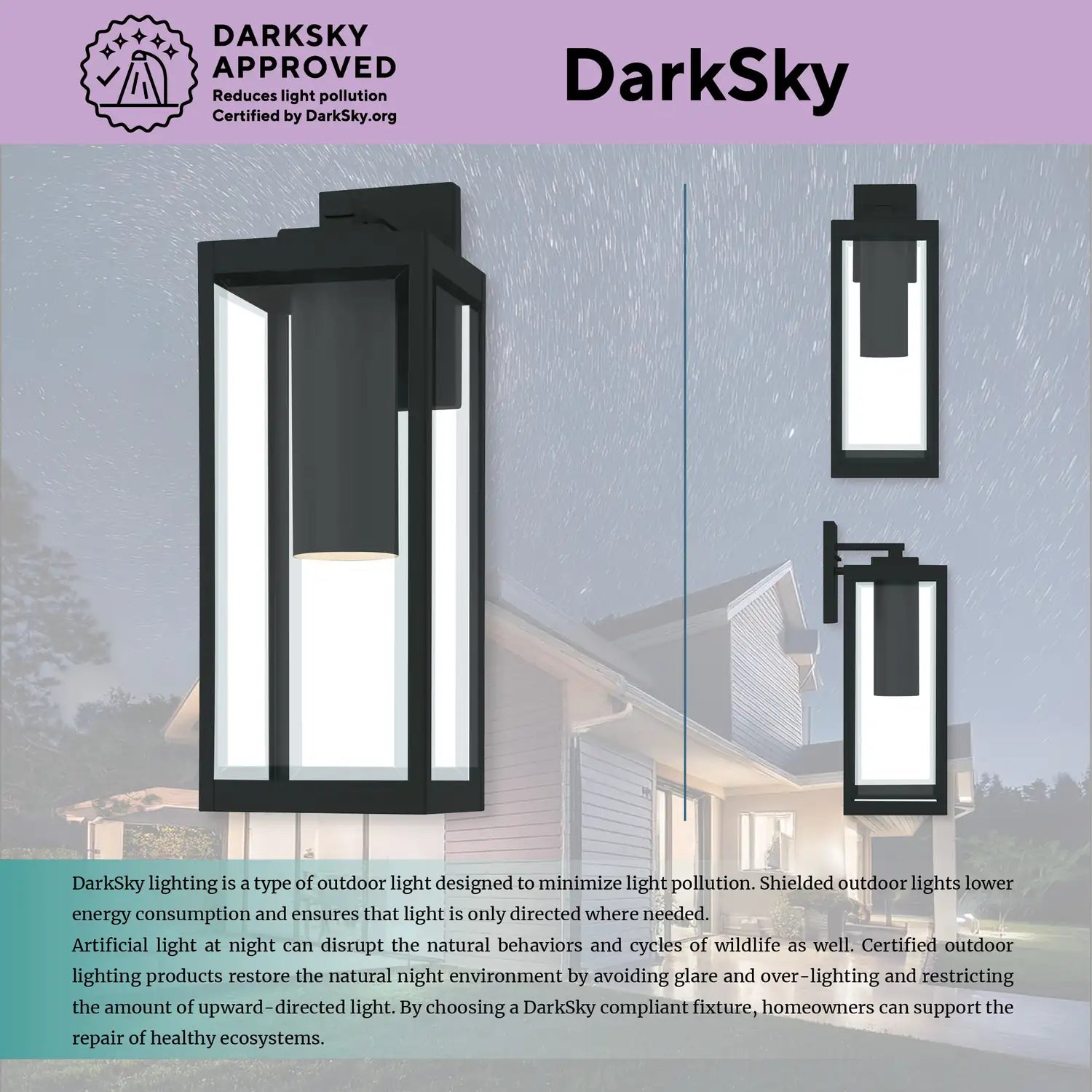 QUOIZEL, WESTOVER OUTDOOR LANTERN DARK SKY, OUTDOOR WALL LIGHTS