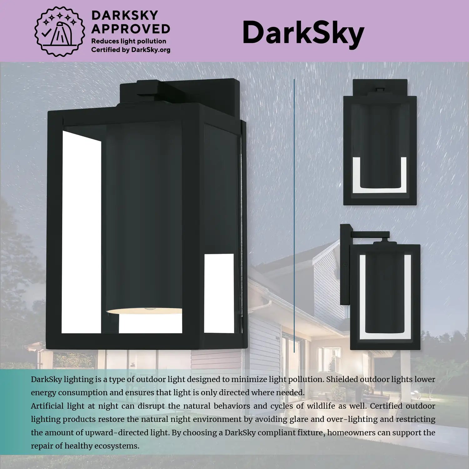 QUOIZEL, WESTOVER OUTDOOR LANTERN DARK SKY, OUTDOOR WALL LIGHTS