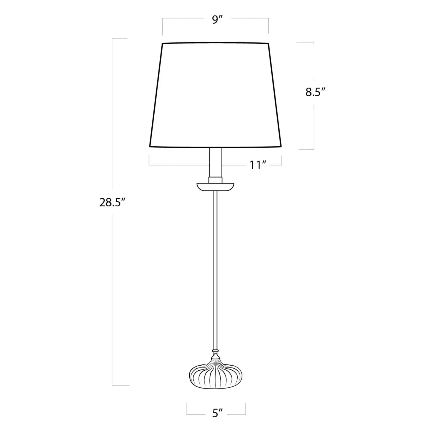 Regina Andrew, CLOVE STEM BUFFET TABLE LAMP, TABLE LAMPS