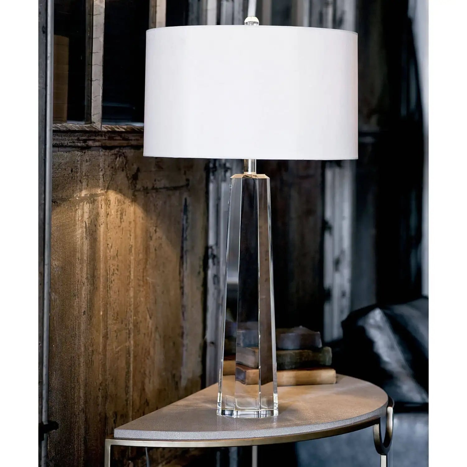 Regina Andrew, TAPERED HEX CRYSTAL TABLE LAMP, TABLE LAMPS