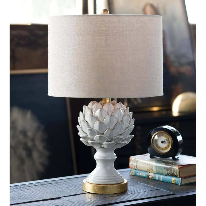 Regina Andrew, LEAFY ARTICHOKE CERAMIC TABLE LAMP, TABLE LAMPS