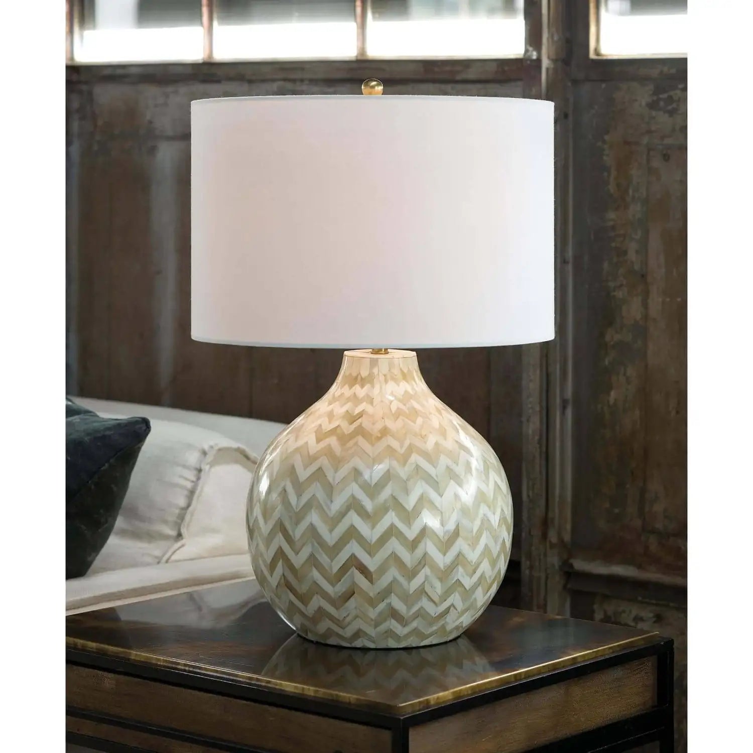 Regina Andrew, CHEVRON BONE TABLE LAMP, TABLE LAMPS