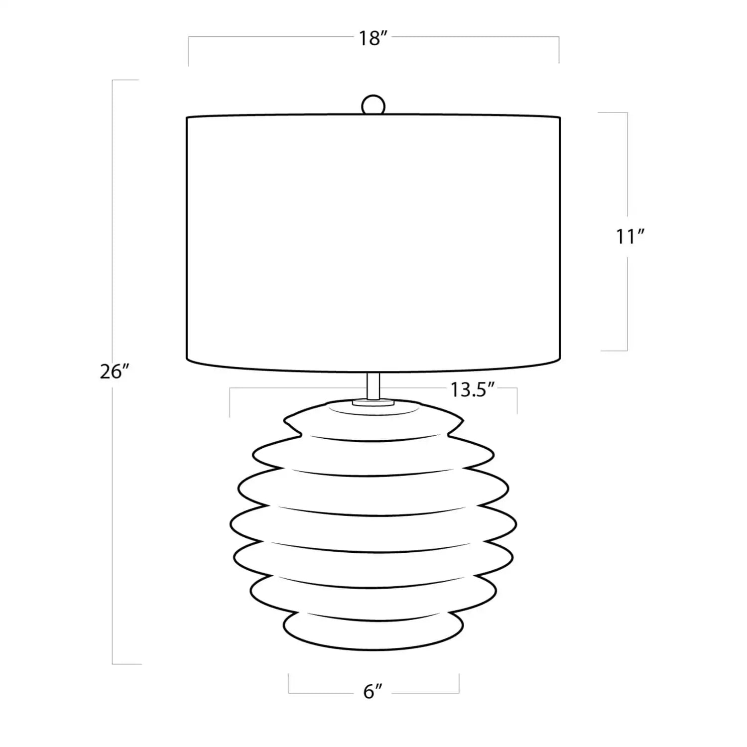 Regina Andrew, ACCORDION TABLE LAMP, TABLE LAMPS