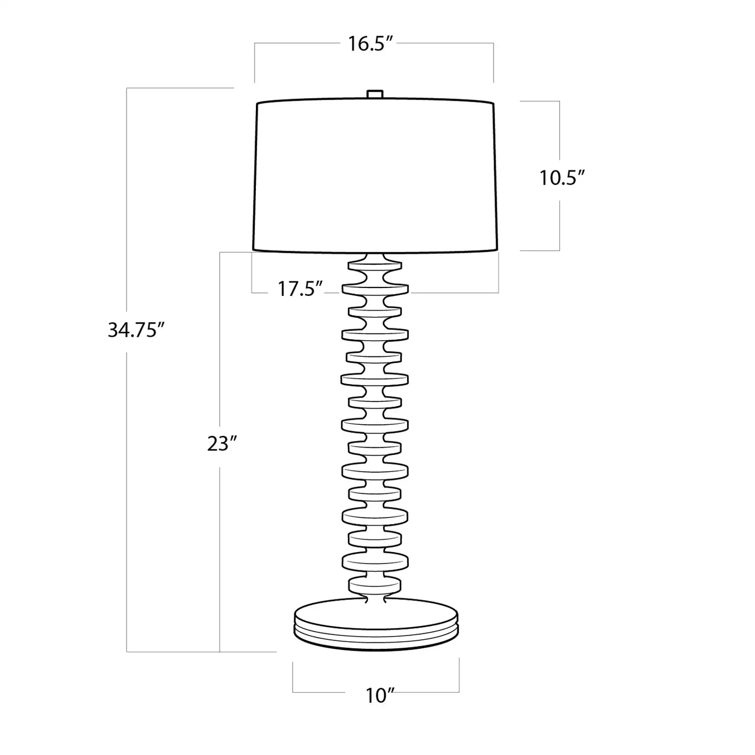 Regina Andrew, FISHBONE BUFFET TABLE LAMP, TABLE LAMPS