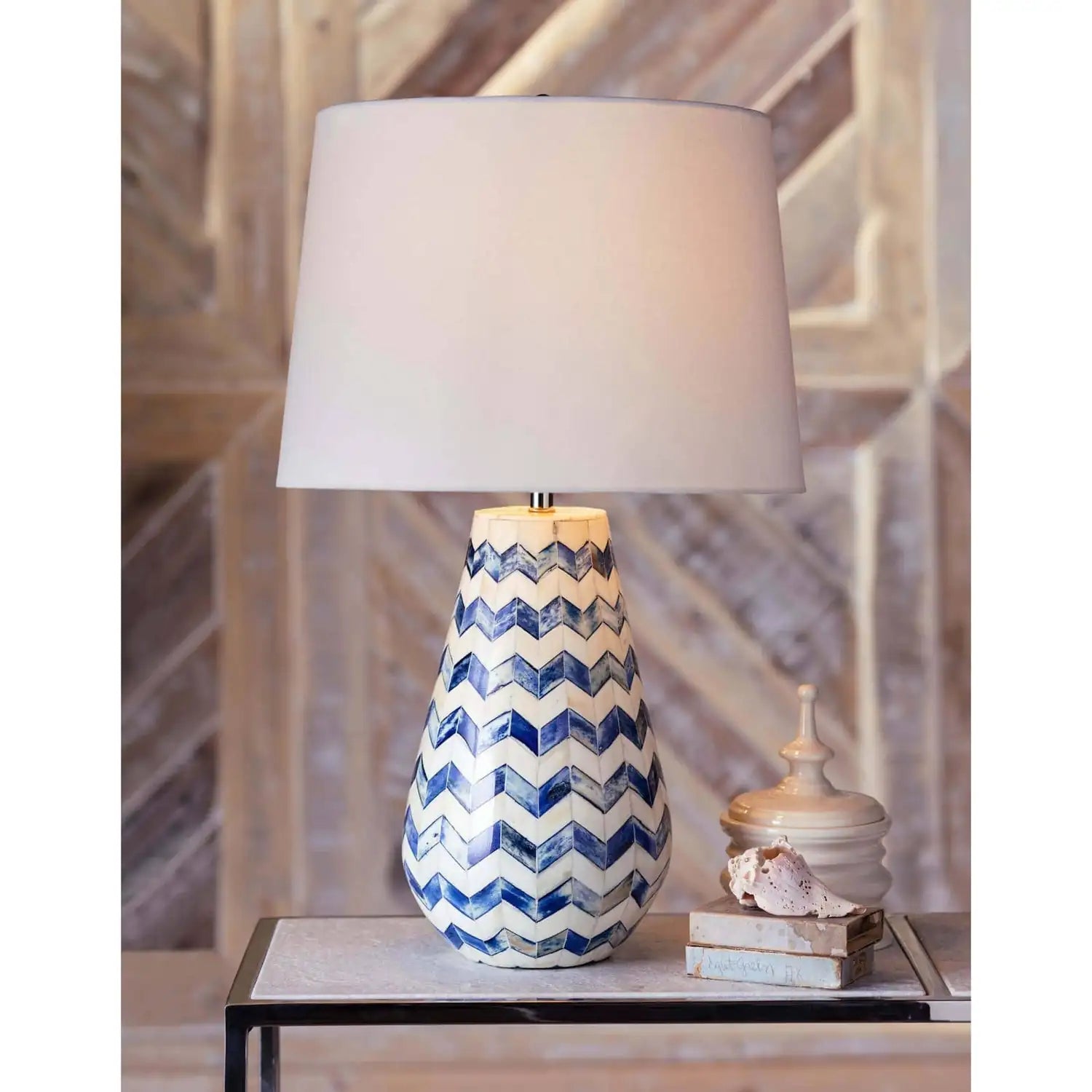 Regina Andrew, CASSIA CHEVRON TABLE LAMP, TABLE LAMPS