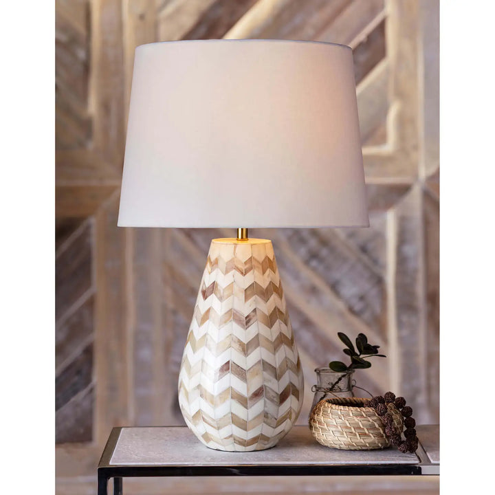 Regina Andrew, CASSIA CHEVRON TABLE LAMP, TABLE LAMPS