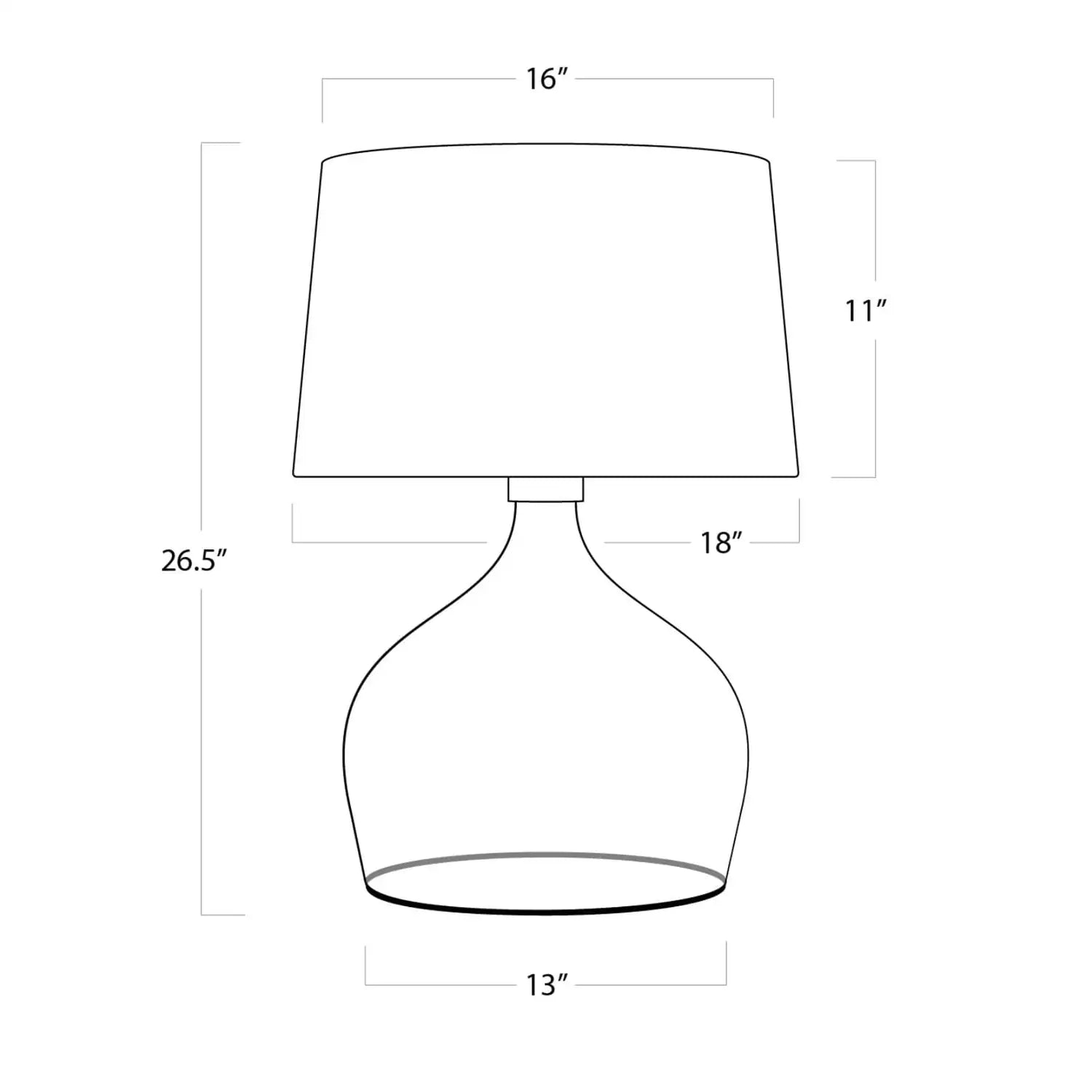 Regina Andrew, DEMI JOHN TABLE LAMP, TABLE LAMPS
