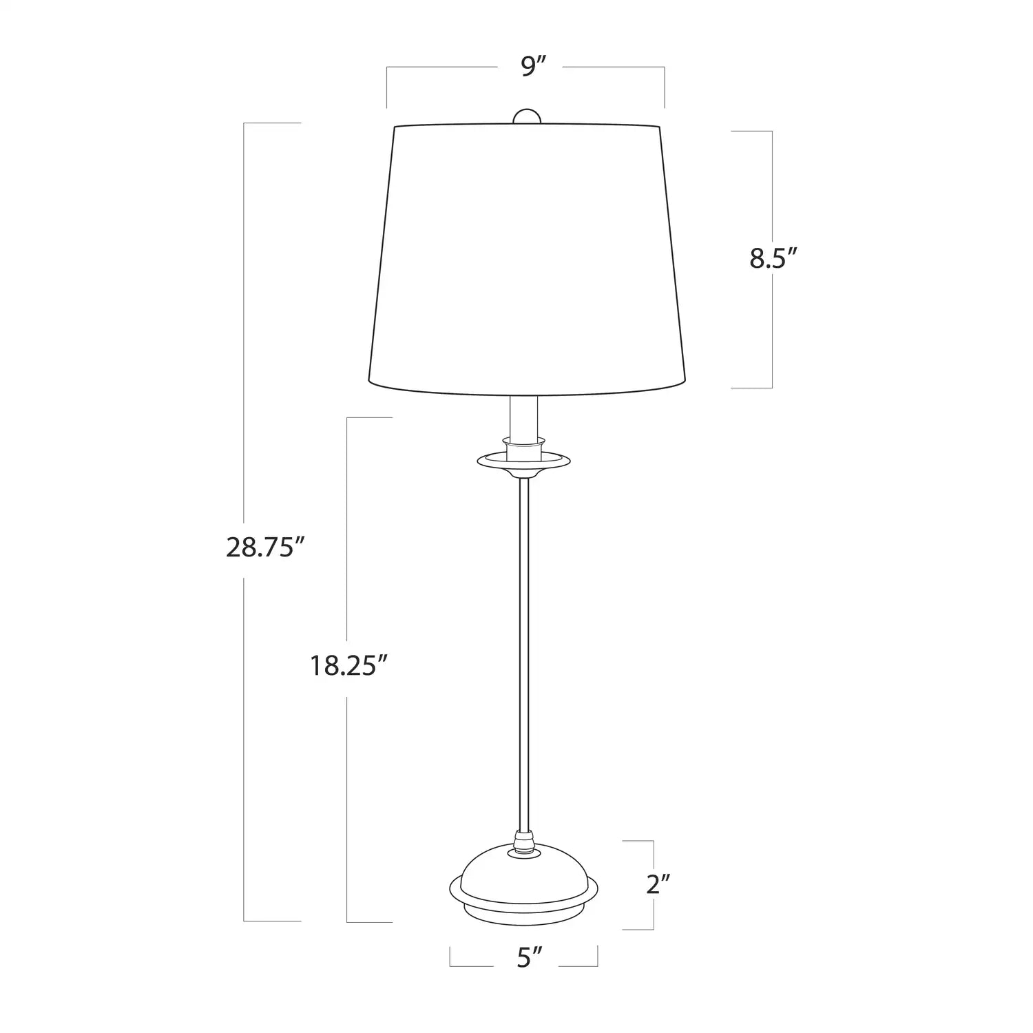 Regina Andrew, FISHER STEM BUFFET LAMP, TABLE LAMPS
