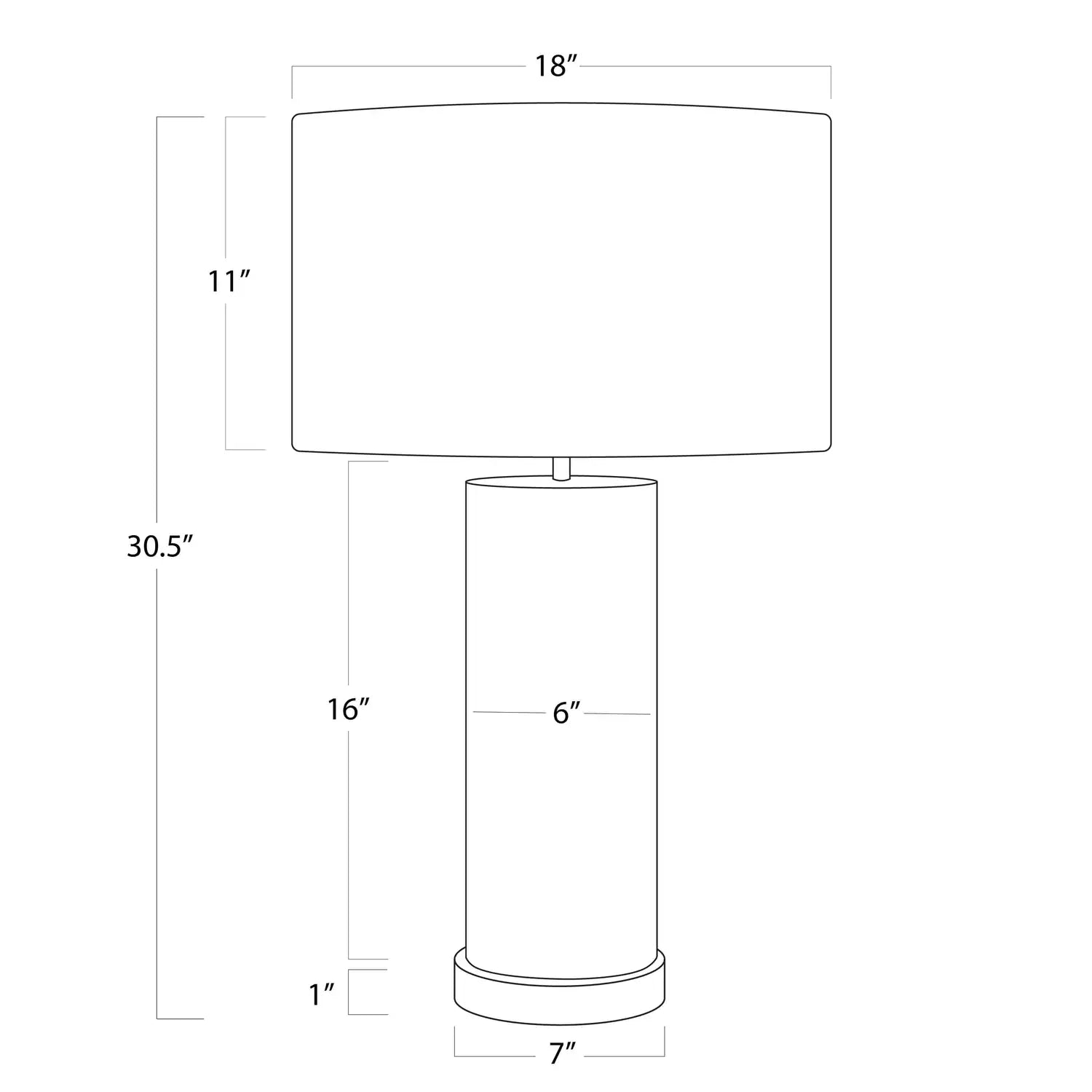 REGINA ANDREW, ANDRES COLUMN TABLE LAMP, TABLE LAMPS