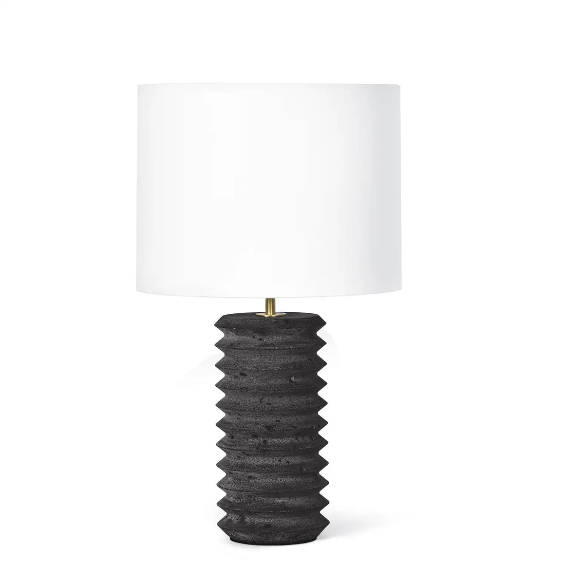Regina Andrew, NOIR COLUMN TRAVERTINE LAMP, TABLE LAMPS