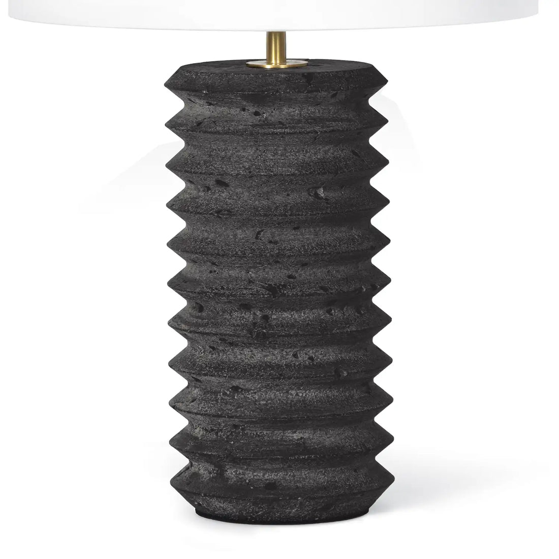Regina Andrew, NOIR COLUMN TRAVERTINE LAMP, TABLE LAMPS