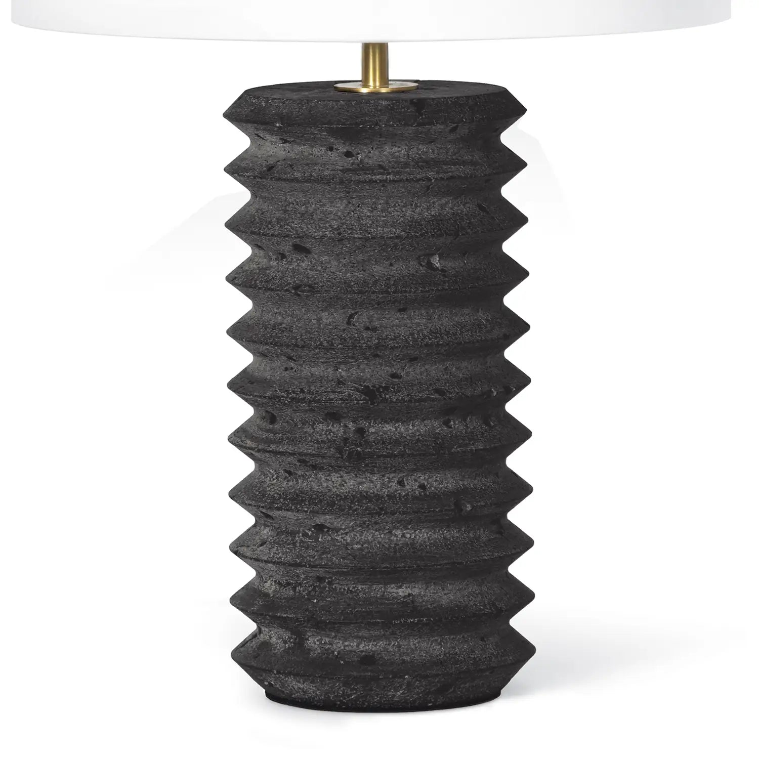 Regina Andrew, NOIR COLUMN TRAVERTINE LAMP, TABLE LAMPS