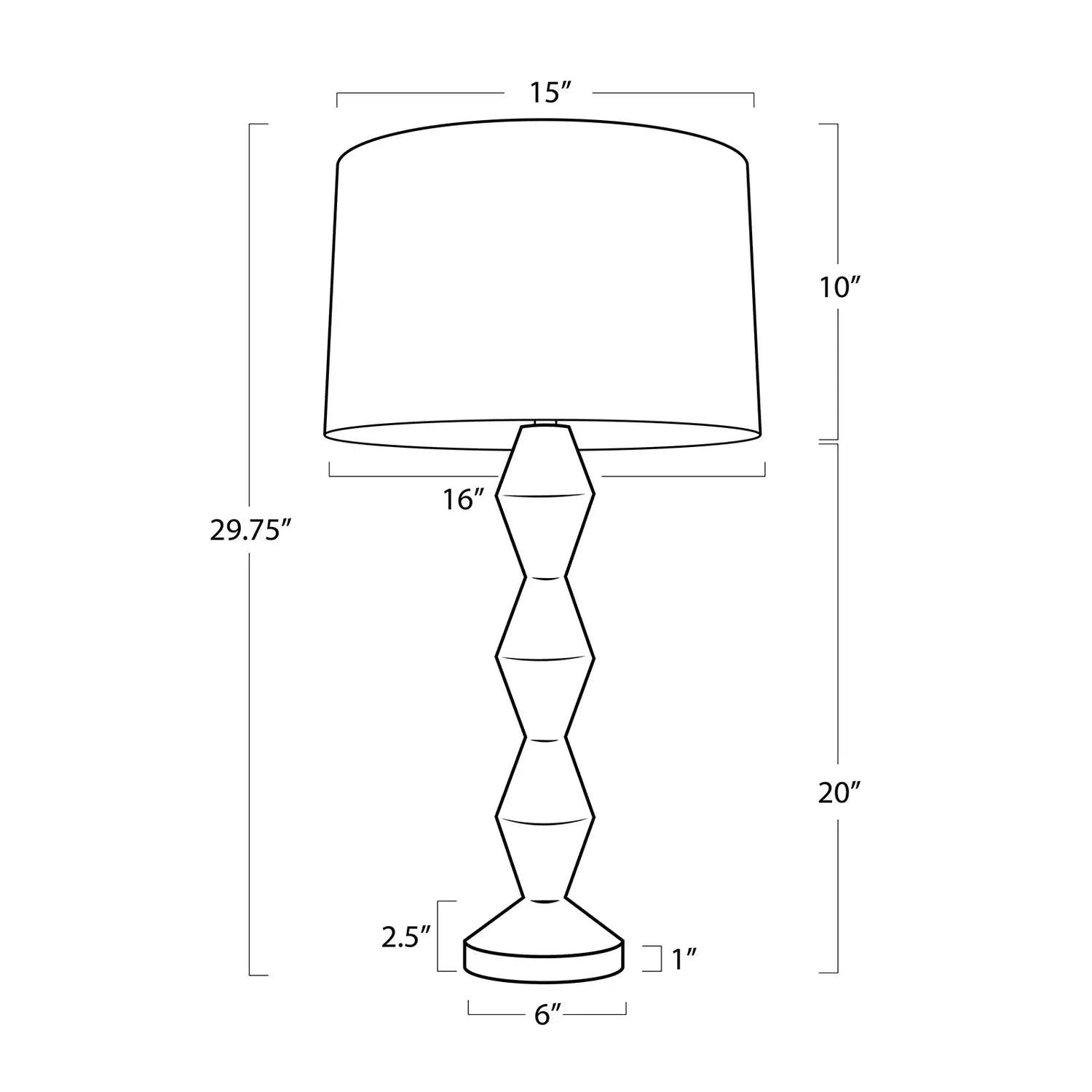 Regina Andrew, CREW WALNUT BUFFET LAMP, TABLE LAMPS