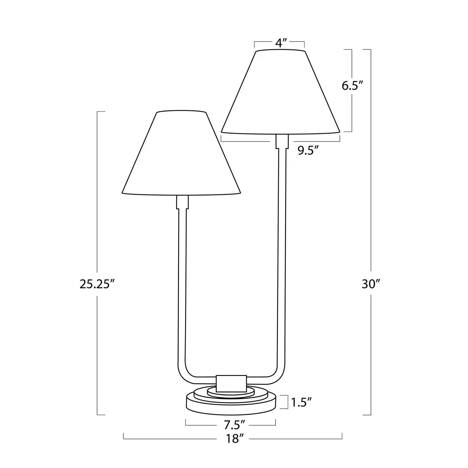 Regina Andrew, POLLY DOUBLE ARM TABLE LAMP, TABLE LAMPS