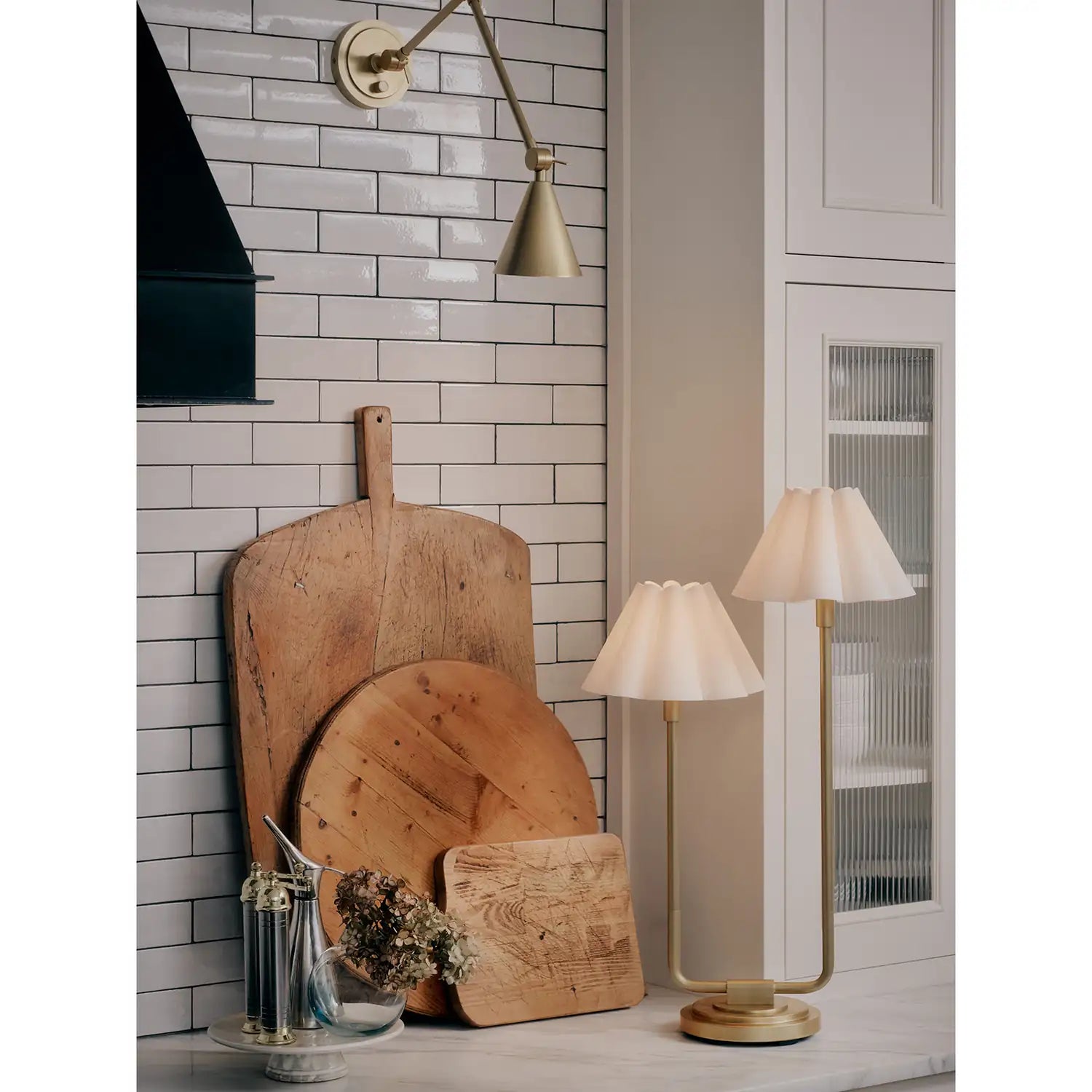 Regina Andrew, POLLY DOUBLE ARM TABLE LAMP, TABLE LAMPS