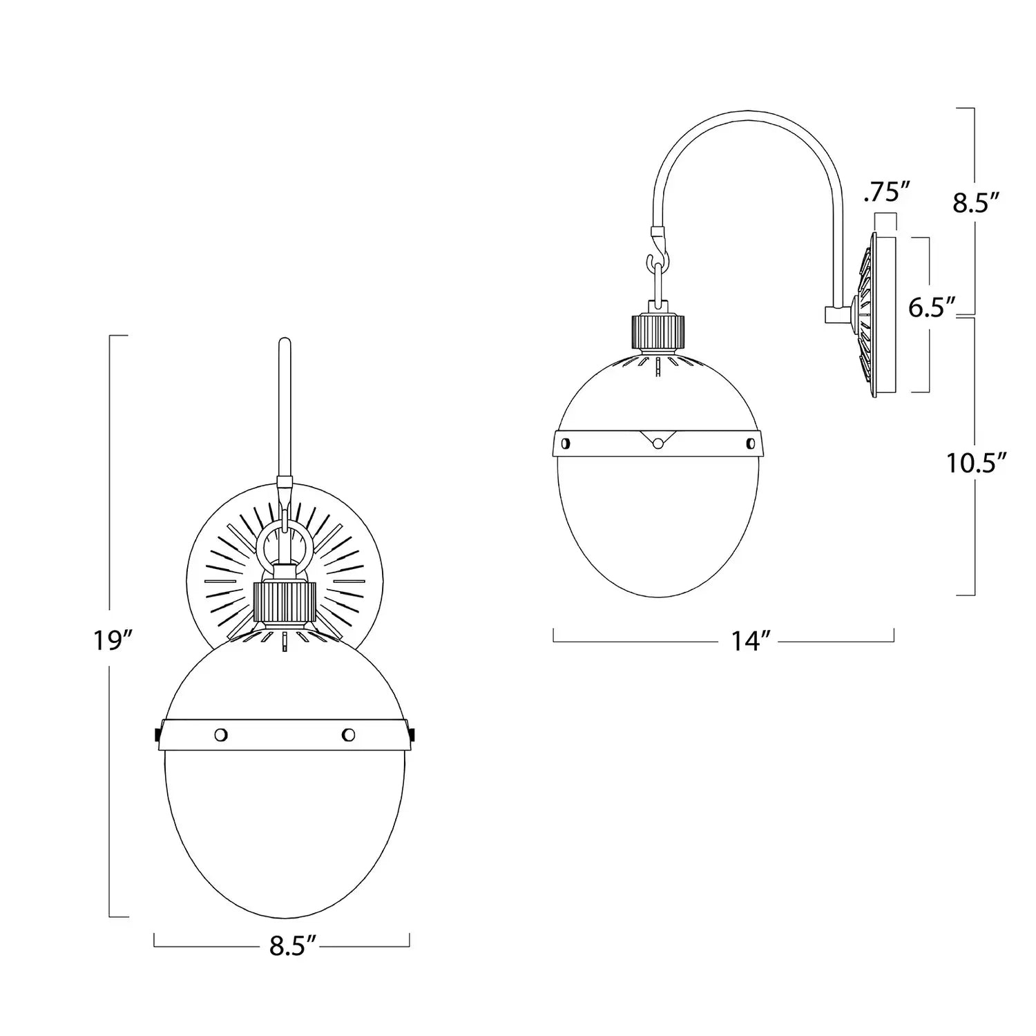 Regina Andrew, OTIS SCONCE, WALL SCONCES