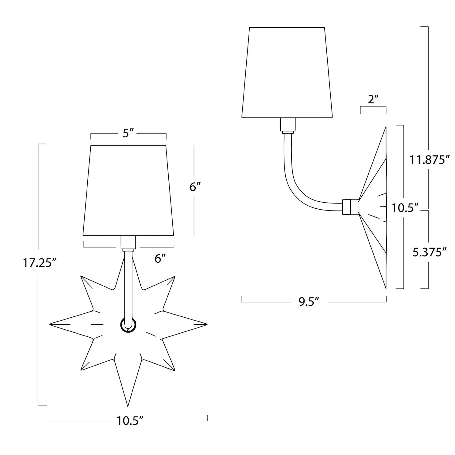 Regina Andrew, ETOILE SCONCE, WALL SCONCES