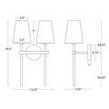 Regina Andrew, TONI SCONCE DOUBLE, WALL SCONCES
