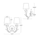 Regina Andrew, RIVER REED SCONCE DOUBLE, WALL SCONCES