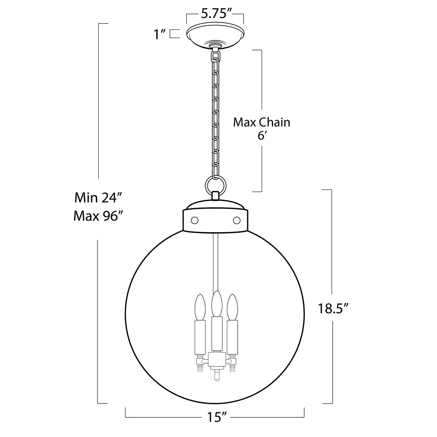 Regina Andrew, GLOBE PENDANT, PENDANT LIGHT