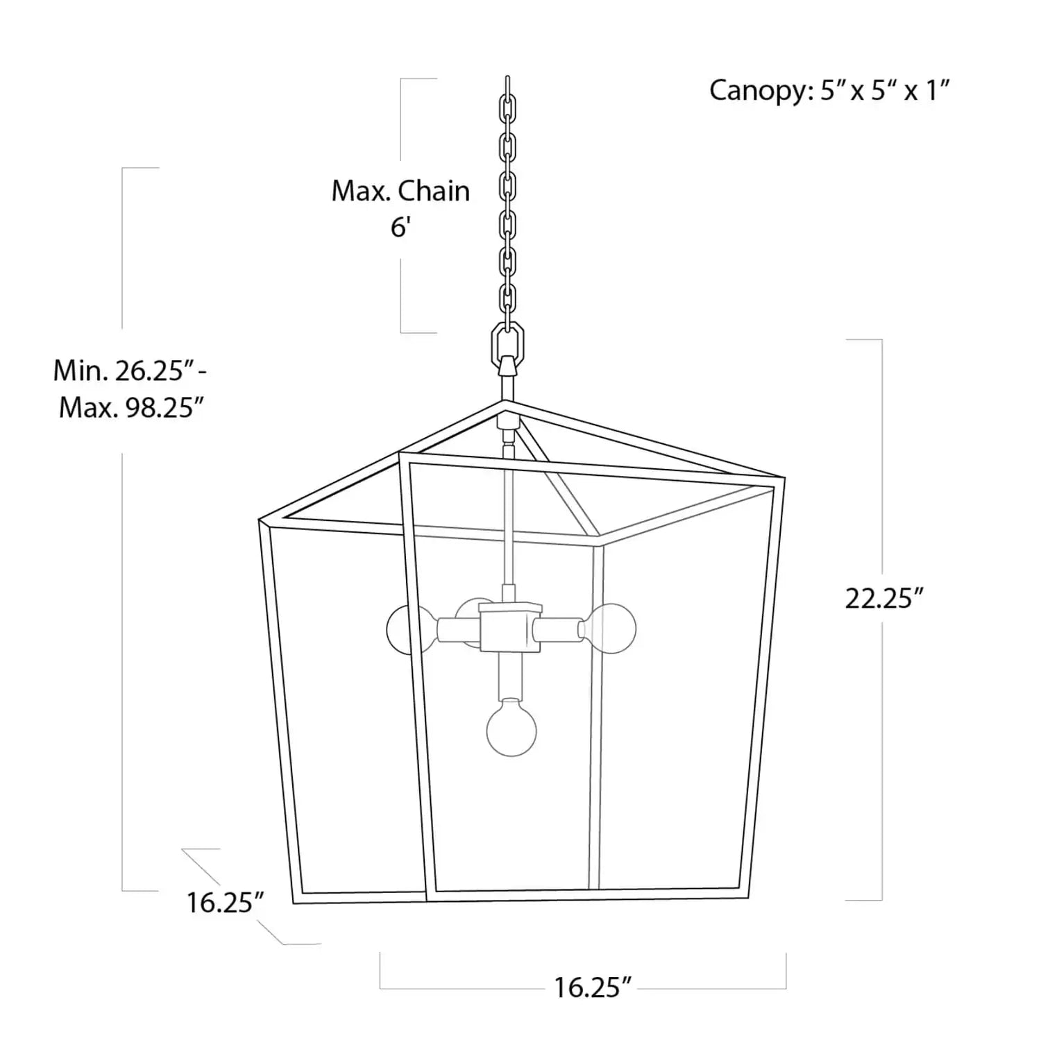 Regina Andrew, CAMDEN LANTERN, LANTERN CEILING LIGHT