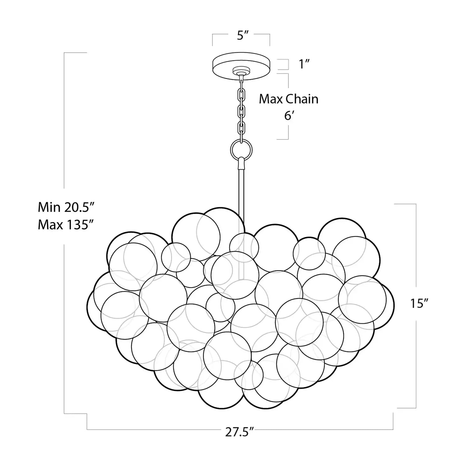 Regina Andrew, BUBBLES CHANDELIER, CHANDELIER LIGHT
