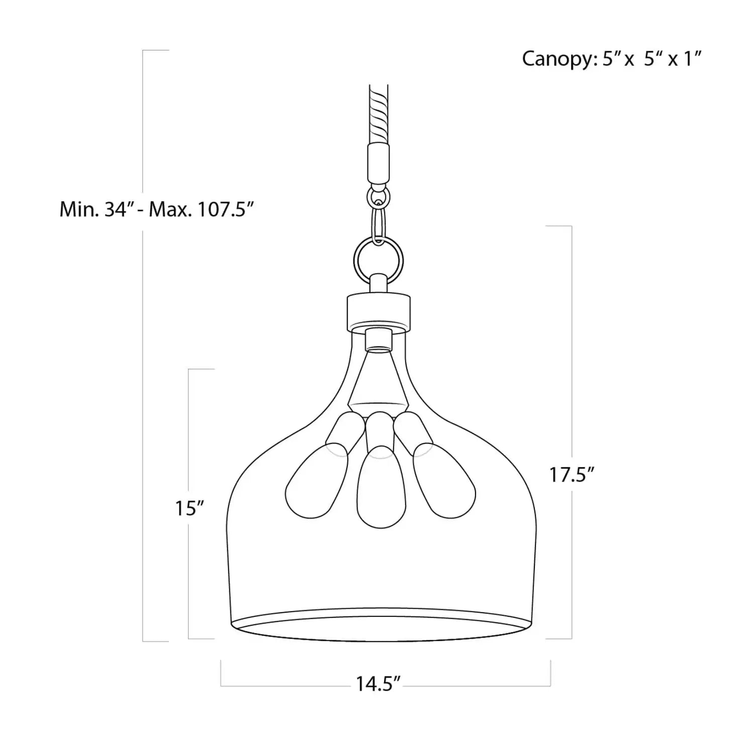 Regina Andrew, DEMI JOHN PENDANT, PENDANT LIGHT