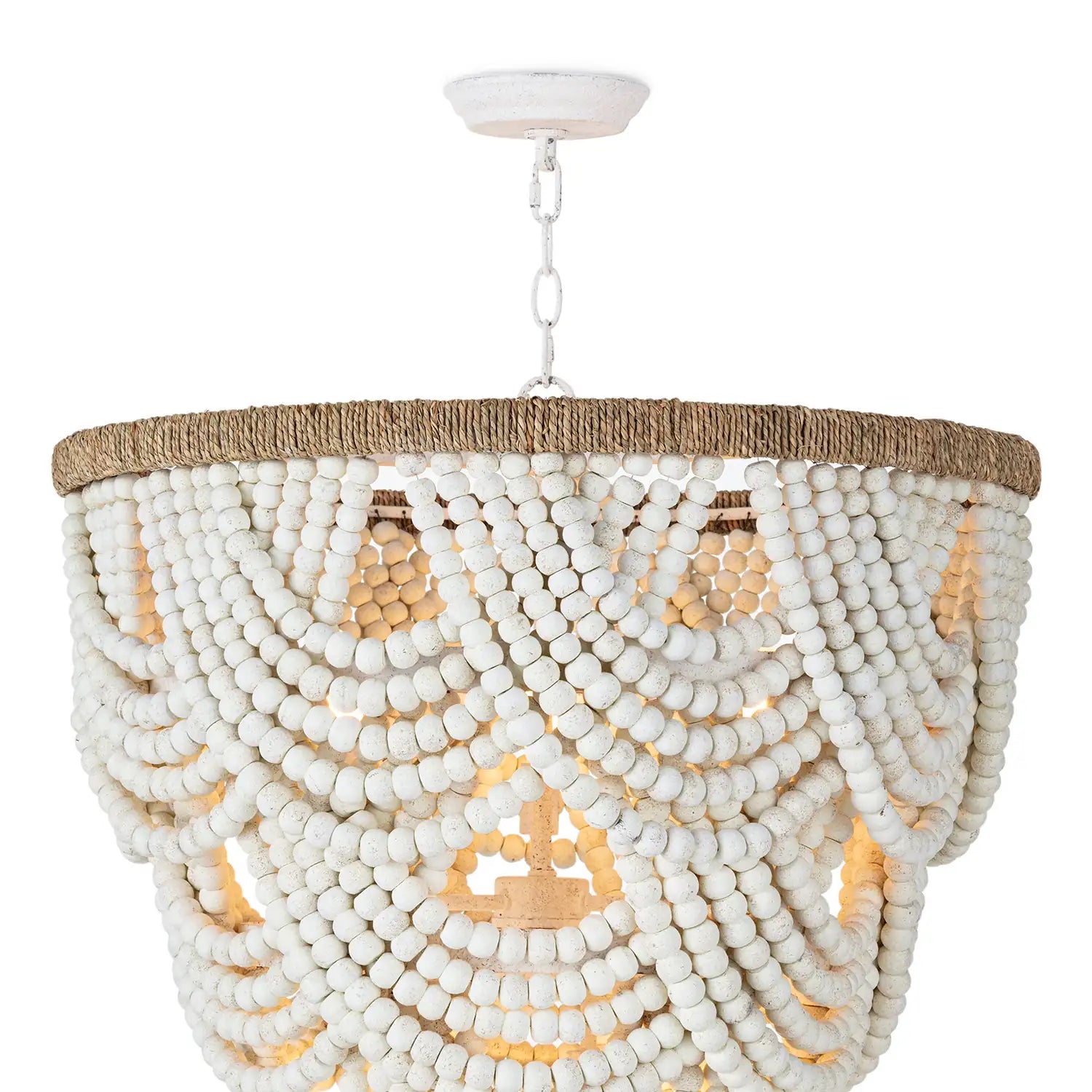 Regina Andrew, LORELEI WOOD BEAD CHANDELIER, CHANDELIER LIGHT