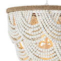 Regina Andrew, LORELEI WOOD BEAD CHANDELIER, CHANDELIER LIGHT