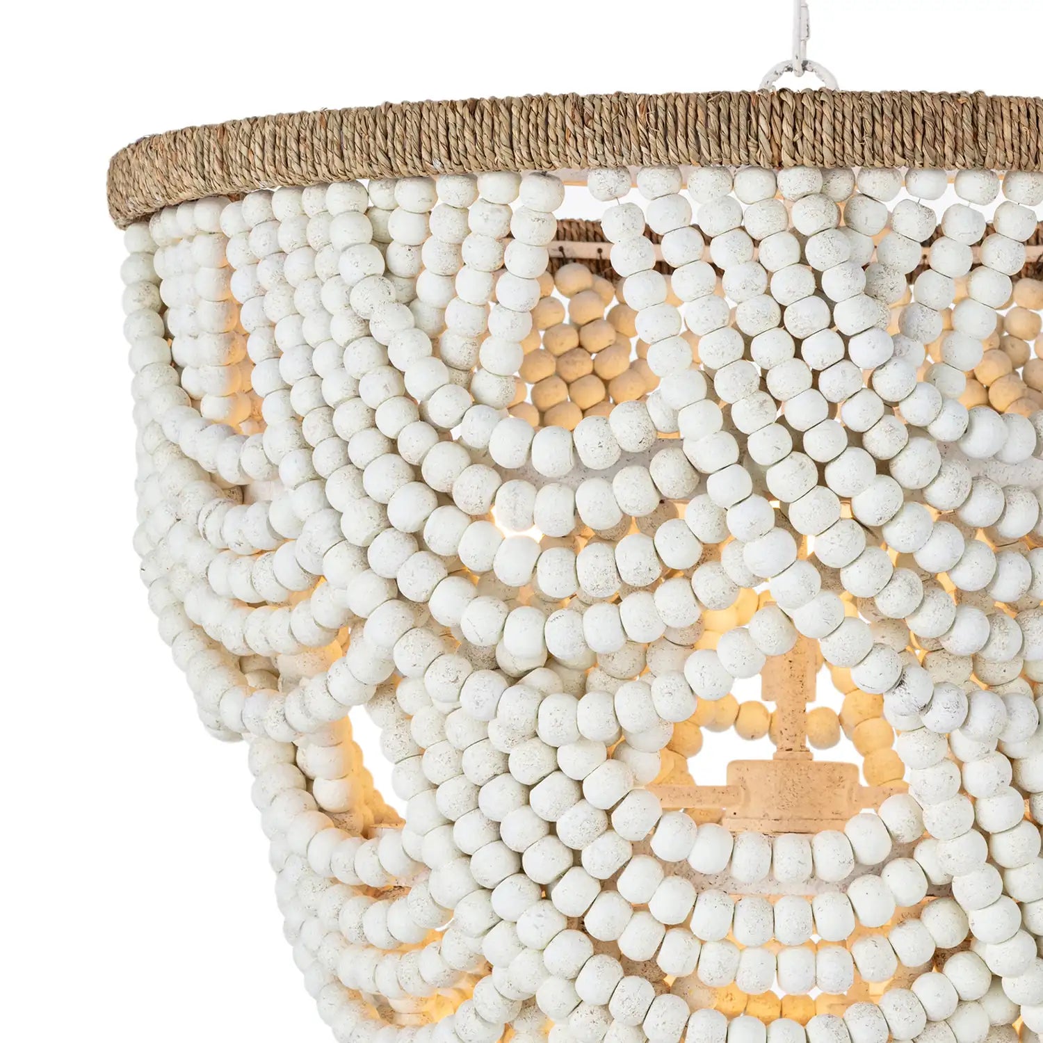 Regina Andrew, LORELEI WOOD BEAD CHANDELIER, CHANDELIER LIGHT