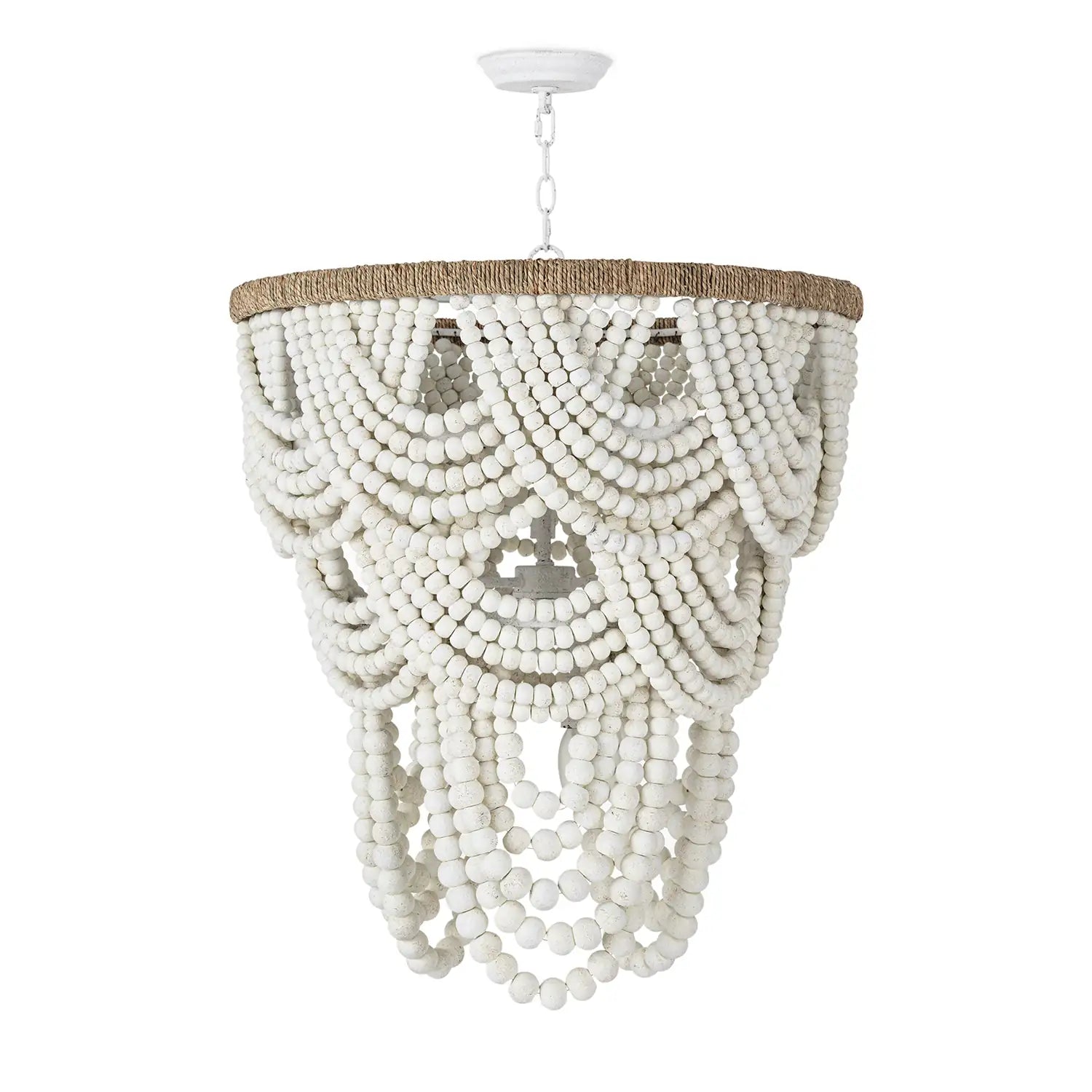 Regina Andrew, LORELEI WOOD BEAD CHANDELIER, CHANDELIER LIGHT