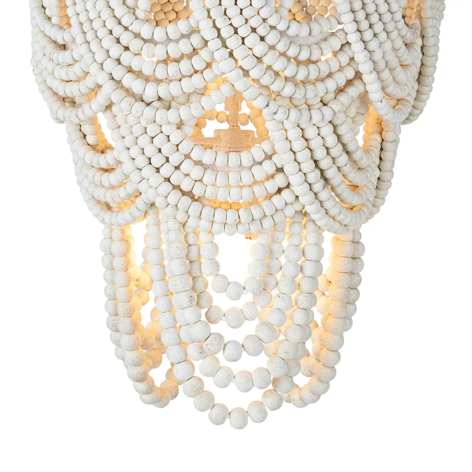 Regina Andrew, LORELEI WOOD BEAD CHANDELIER, CHANDELIER LIGHT