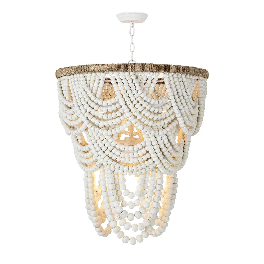 Regina Andrew, LORELEI WOOD BEAD CHANDELIER, CHANDELIER LIGHT