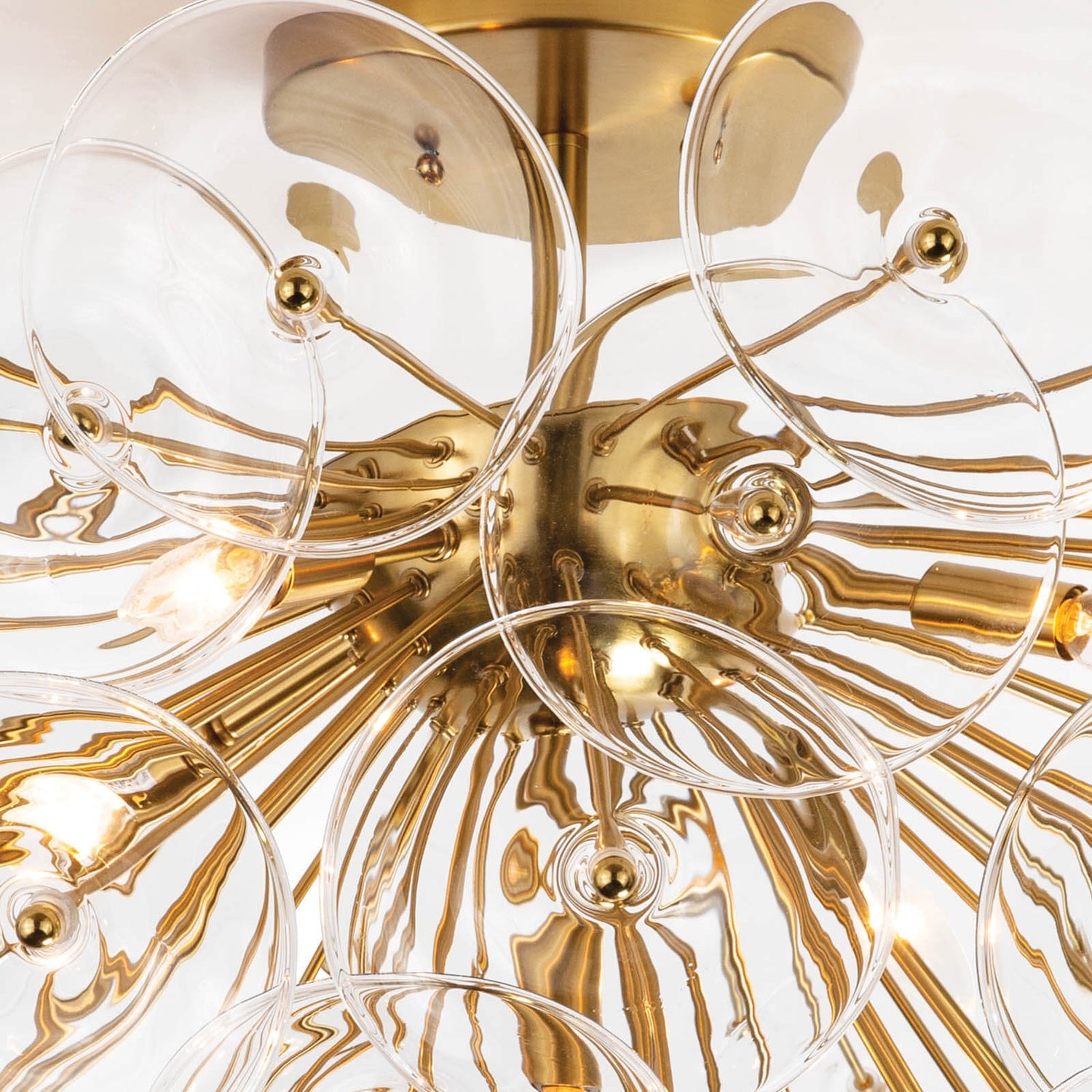 REGINA ANDREW, POPPY GLASS SEMI FLUSH MOUNT, FLUSH MOUNT CEILING LIGHTS