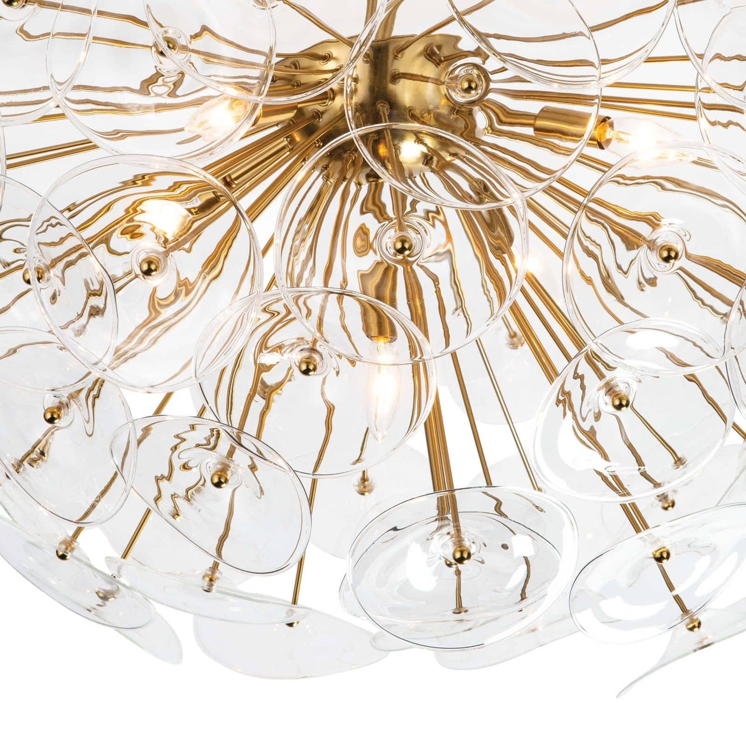REGINA ANDREW, POPPY GLASS SEMI FLUSH MOUNT, FLUSH MOUNT CEILING LIGHTS