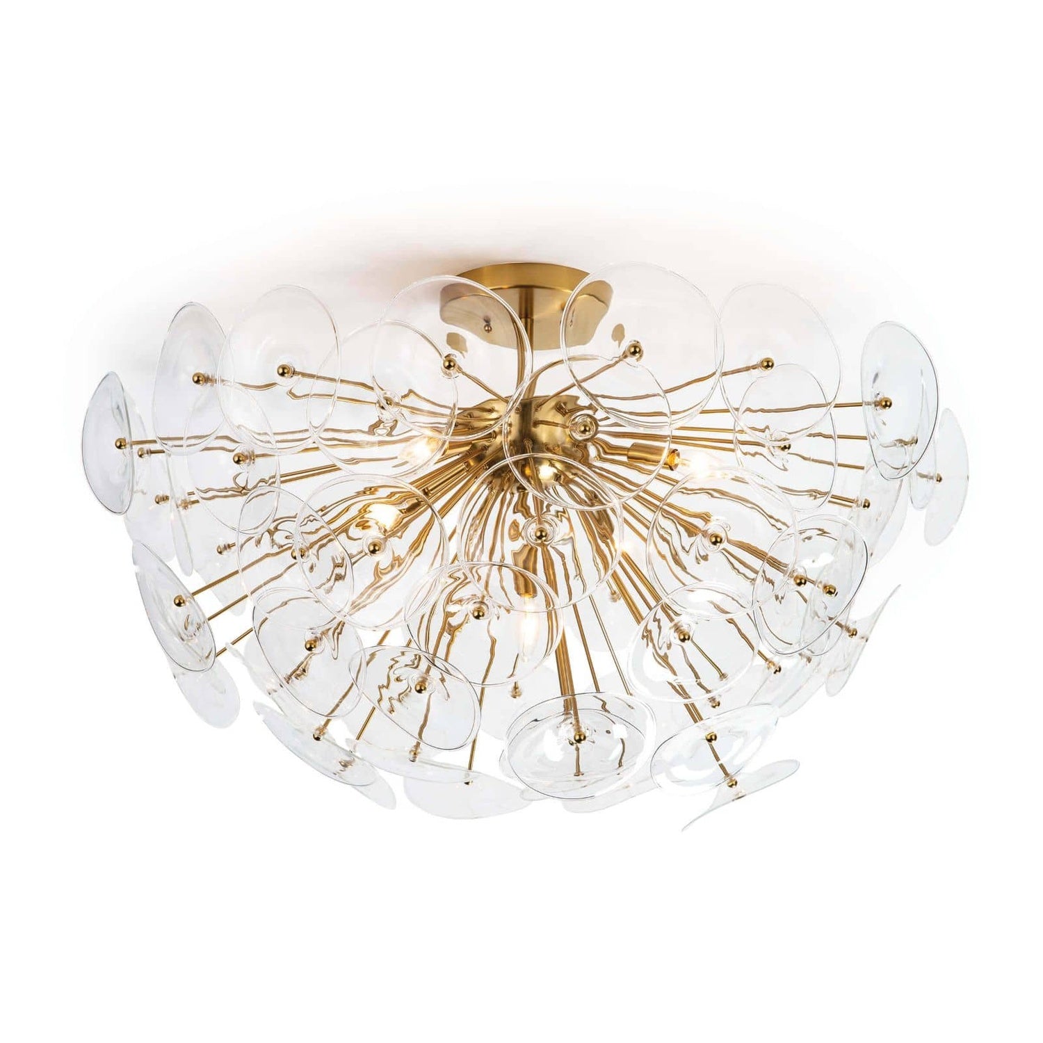 REGINA ANDREW, POPPY GLASS SEMI FLUSH MOUNT, FLUSH MOUNT CEILING LIGHTS