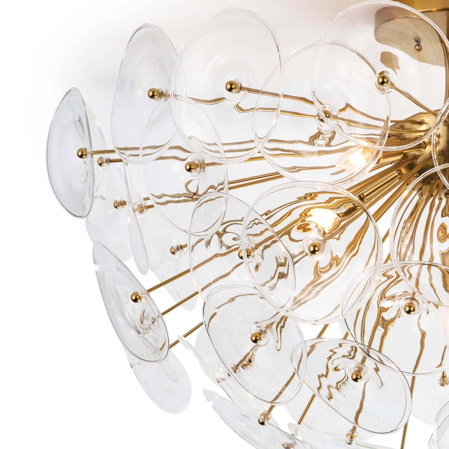 REGINA ANDREW, POPPY GLASS SEMI FLUSH MOUNT, FLUSH MOUNT CEILING LIGHTS
