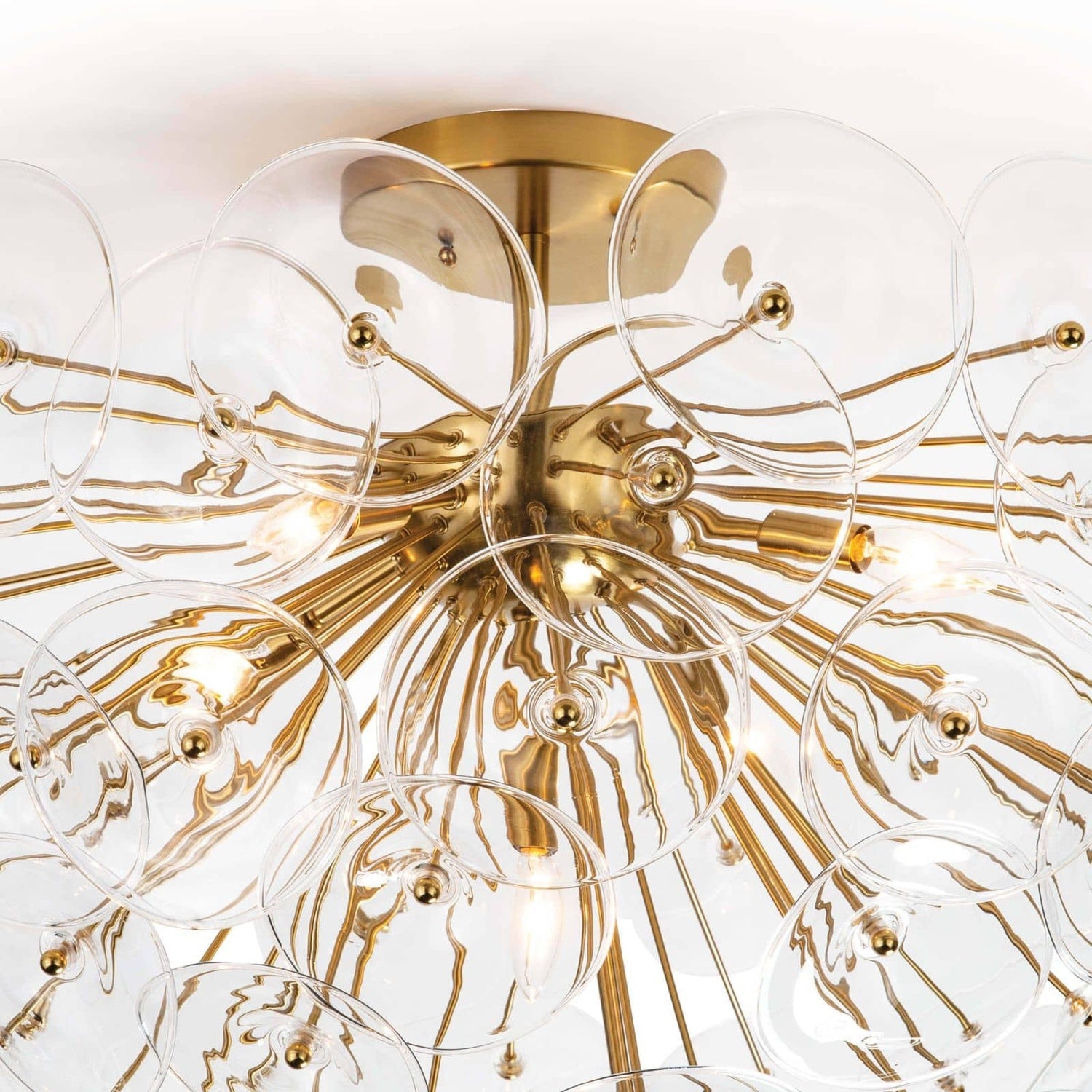 REGINA ANDREW, POPPY GLASS SEMI FLUSH MOUNT, FLUSH MOUNT CEILING LIGHTS