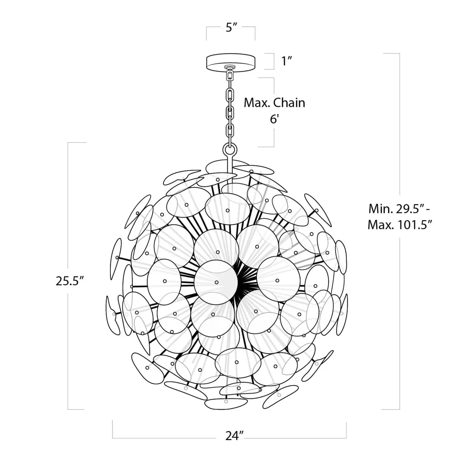 REGINA ANDREW, POPPY GLASS CHANDELIER, CHANDELIER LIGHT
