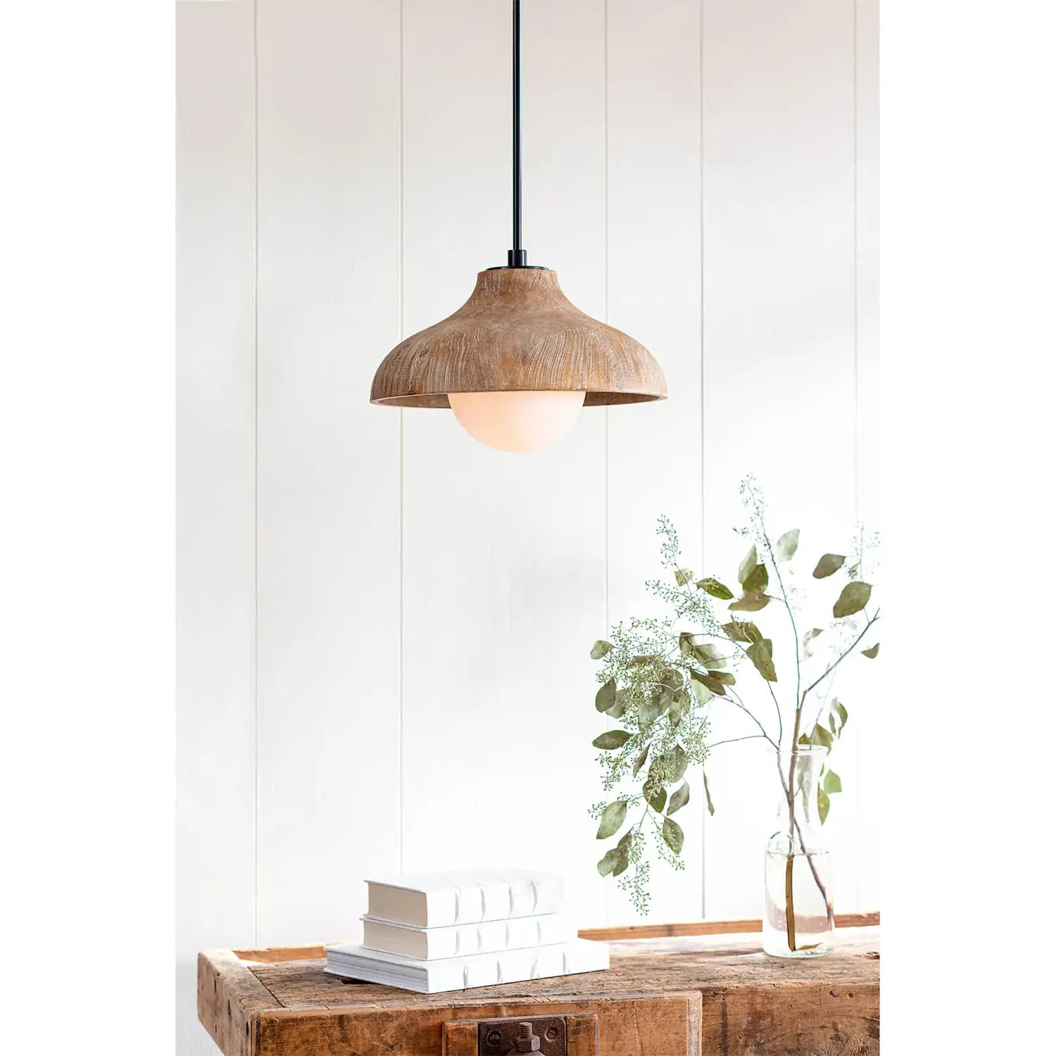 REGINA ANDREW, SURFSIDE WOOD PENDANT, PENDANT LIGHT