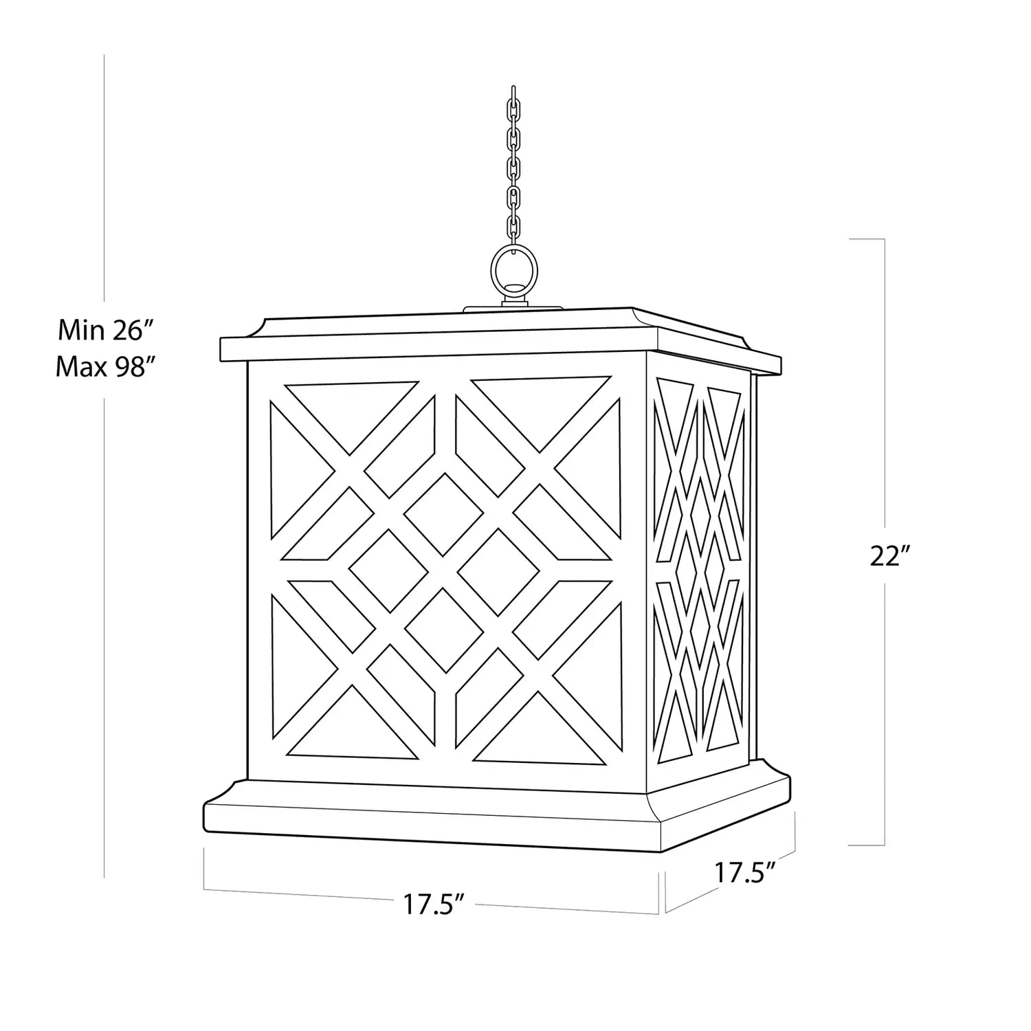 Regina Andrew, CHATHAM WOOD LANTERN, LANTERN CEILING LIGHT